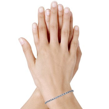 Bracelet Argent 925 Petits Ronds de Strass