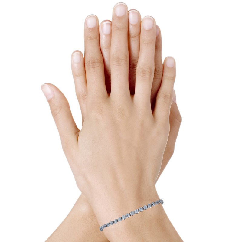 Bracelet Argent 925 Petits Ronds de Strass - vue 2
