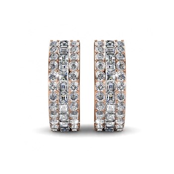 Olena Earrings - Rose Gold and Crystal