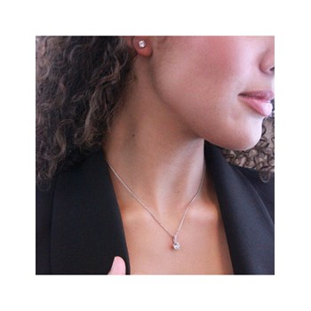 Kristine pendant - Silver and crystal