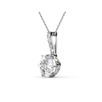 Kristine pendant - Silver and crystal