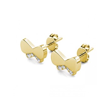 Butterfly Bow earrings - Gold and Crystal