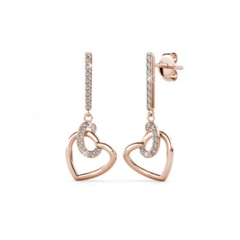 Earrings Allure - Rose Gold and Crystal