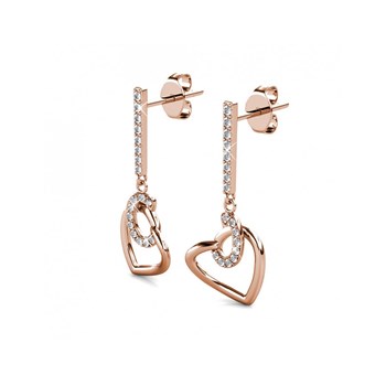Earrings Allure - Rose Gold and Crystal