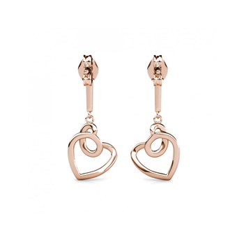 Earrings Allure - Rose Gold and Crystal