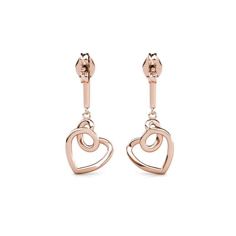 Boucles d'oreilles Allure - Or Rosé et Cristal - vue 4