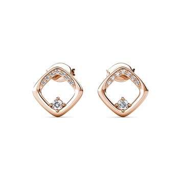Earrings Adelise - Rose Gold and Crystal