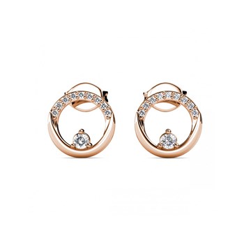 Clarine Earrings - Rose Gold and Crystal