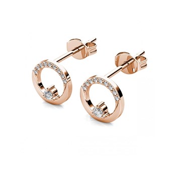 Clarine Earrings - Rose Gold and Crystal