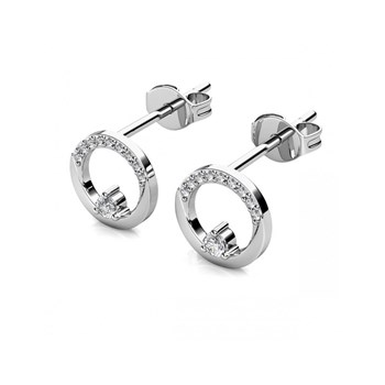 Clarine Earrings - Silver & Crystal