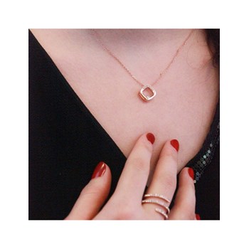 Pendentif Adelise - Or Rosé et Cristal