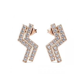 Brontide Earrings - Rose Gold and Crystal