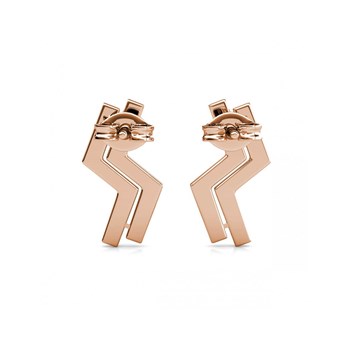 Brontide Earrings - Rose Gold and Crystal