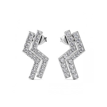 Brontide Earrings - Silver and Crystal