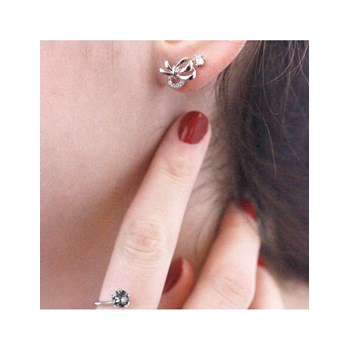 Earrings Posie - Silver and Crystal