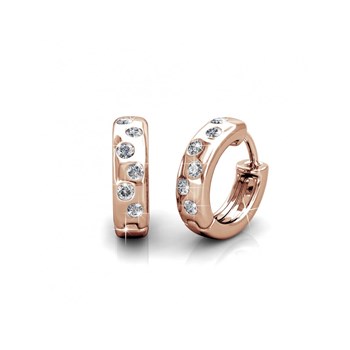 Earrings Joy - Rose Gold and Crystal