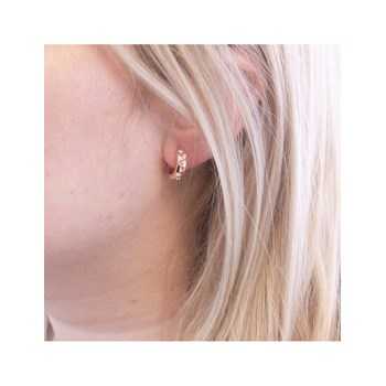 Earrings Joy - Rose Gold and Crystal