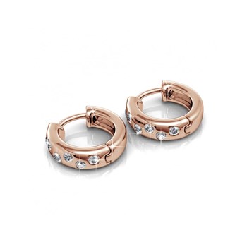 Earrings Joy - Rose Gold and Crystal