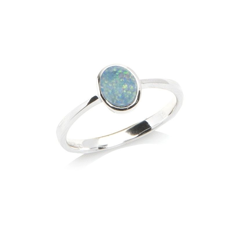 Bague argent 925 Opale d'Australie