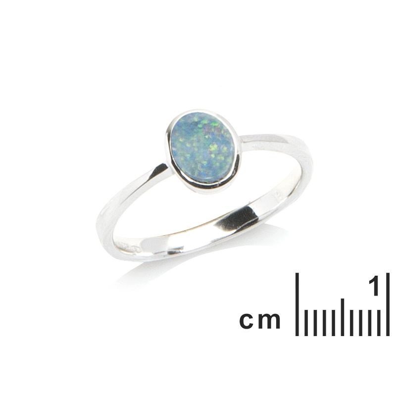 Bague argent 925 Opale d'Australie - vue 2