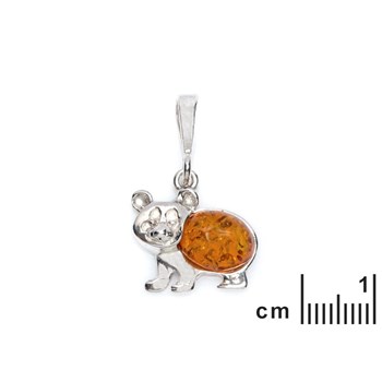 Pendentif argent 925 Ambre veritable de la mer Baltique