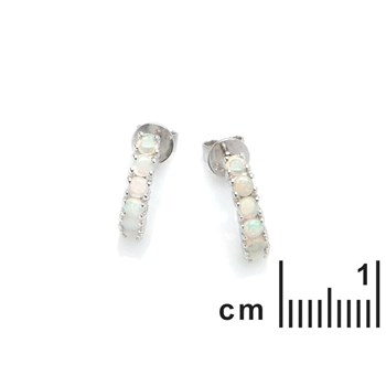 Boucle d'oreille argent 925 Opale d'Australie