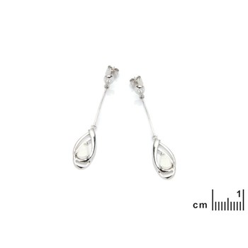 Boucle d'oreille argent 925 Opale d'Australie