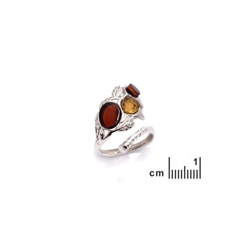 Bague ambre naturel, Argent 925