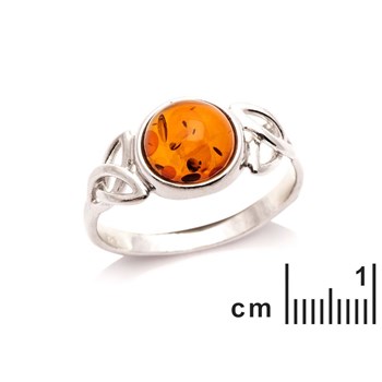 Bague argent 925 Ambre veritable de la mer Baltique
