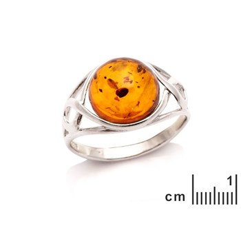 Bague argent 925 Ambre veritable de la mer Baltique
