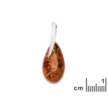 Pendentif argent 925 Ambre veritable de la mer Baltique