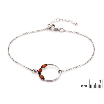 Bracelet argent 925 Ambre veritable de la mer Baltique