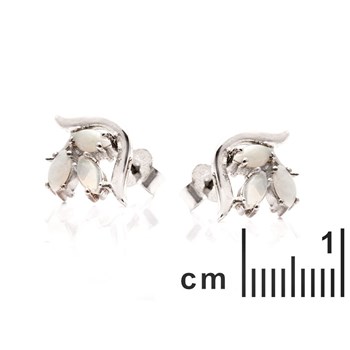 Boucle d'oreille argent 925 Opale d'Australie