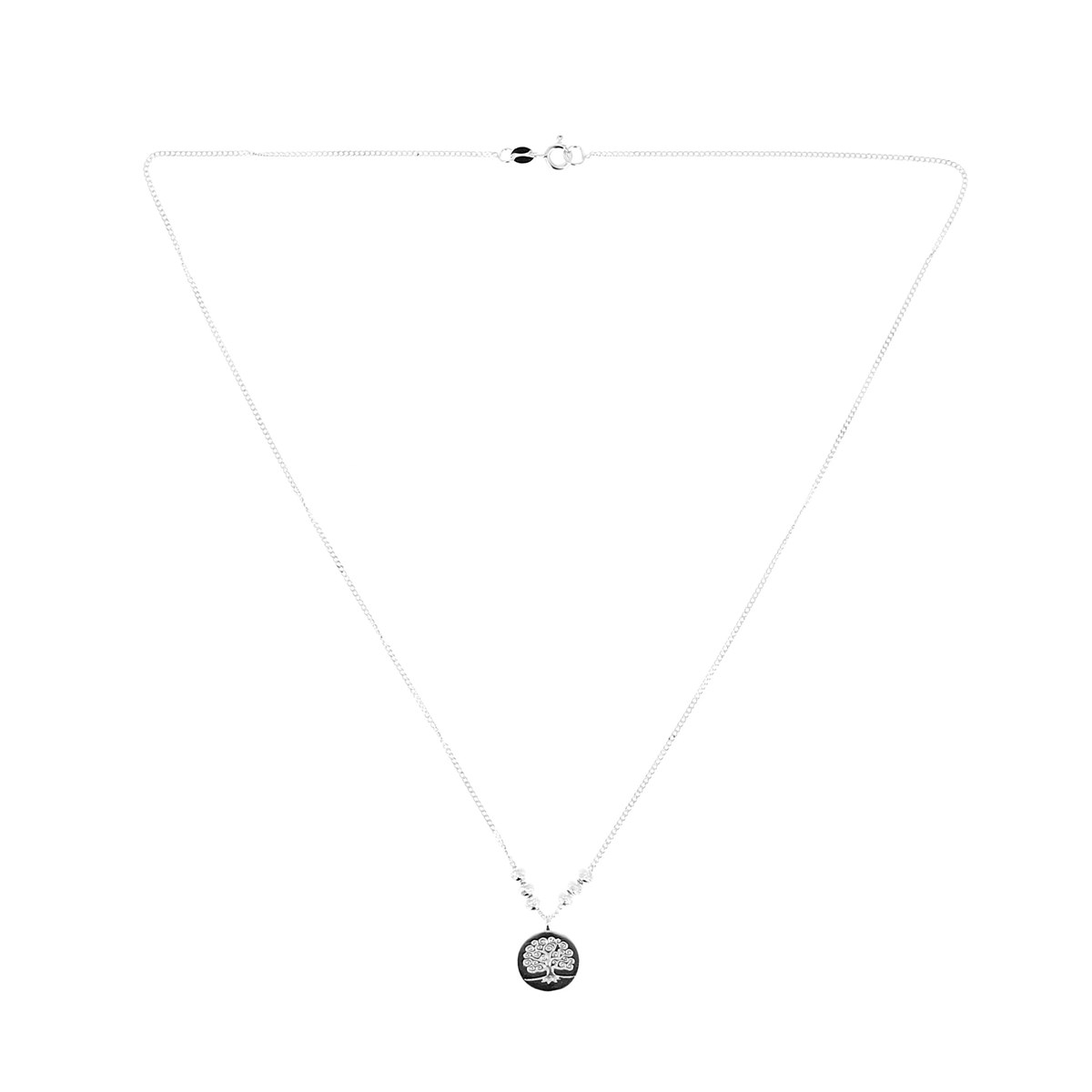 Collier en argent chaîne et médaille arbre de vie