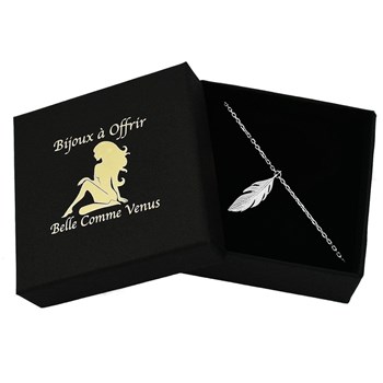 925 Rhodium Silver Feather Anklet Chain