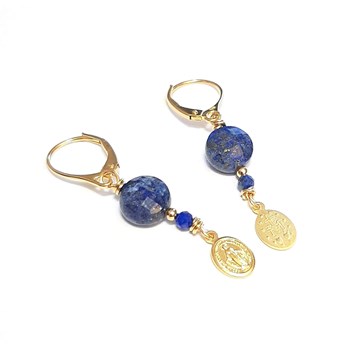 Boucles d'Oreilles Madone Lapis-Lazuli