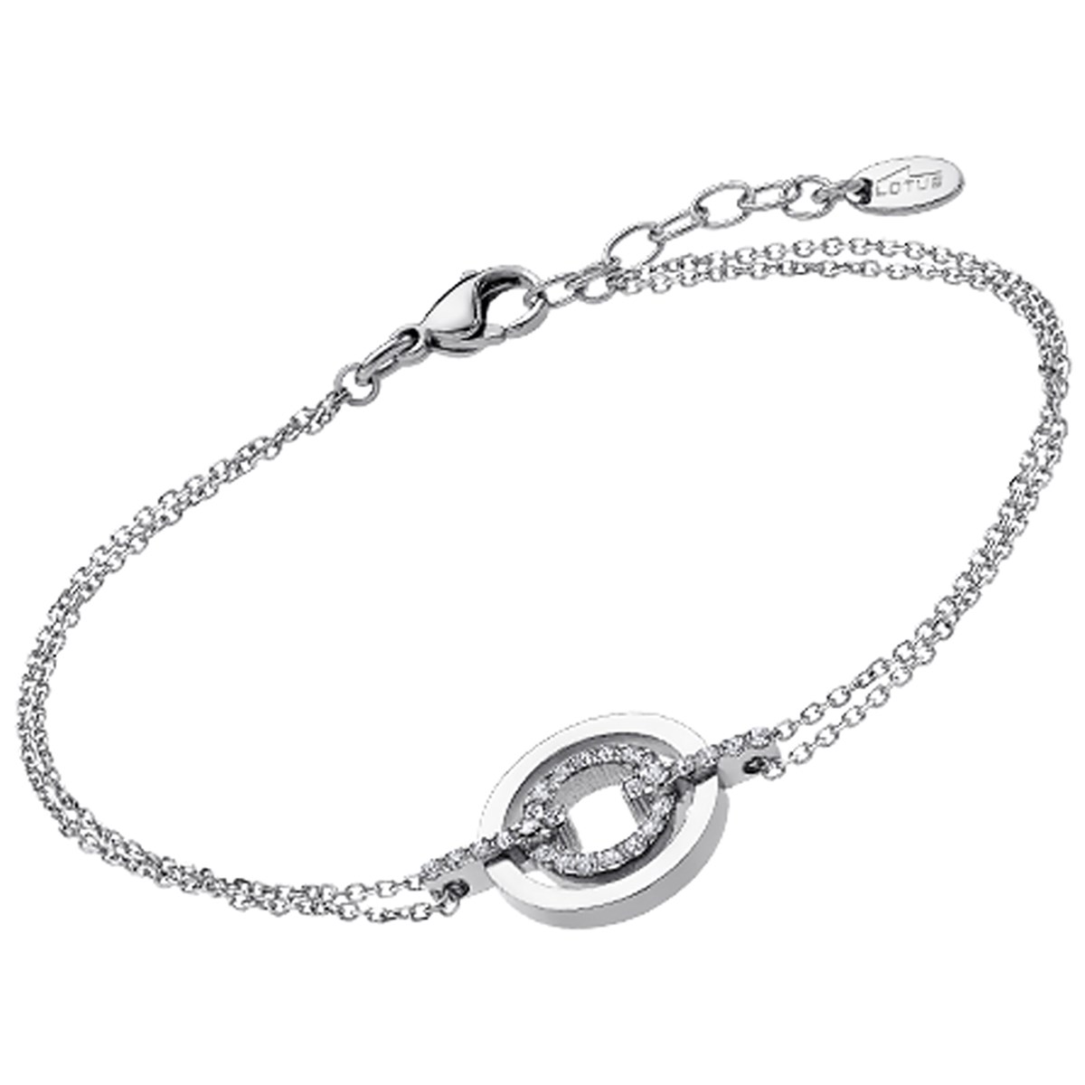 Bracelet Lotus bliss acier double anneaux