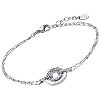 Bracelet Lotus bliss acier double anneaux