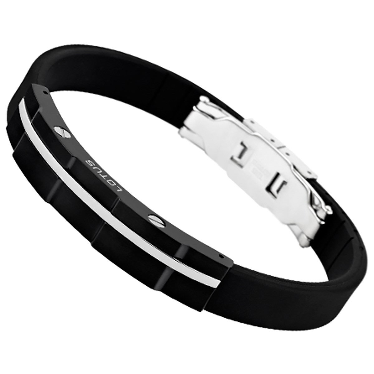 Bracelet Lotus homme plaque acier