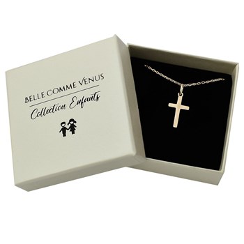 Collier pendentif croix Plaqué OR 750 3 microns