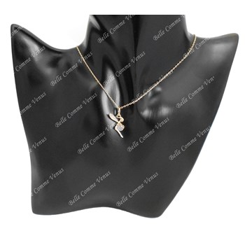 Collier fée quartz pierre naturelle Plaqué OR 750 3 microns