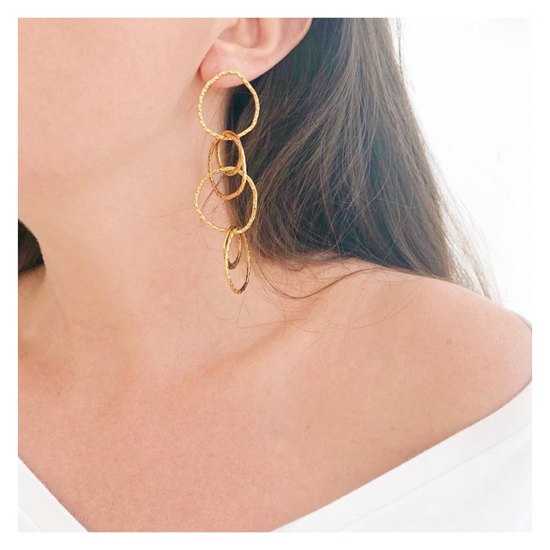 Boucles vintage l or HELLES - vue V2