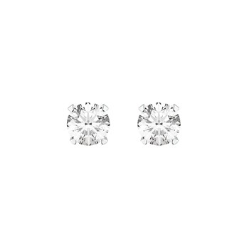 Boucles d'oreilles argent 925 rhodié 4 mm