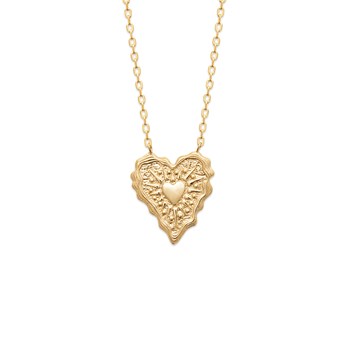 Collier plaqué or jaune ou argent coeur ELISE - Bijoux Privés Discovery