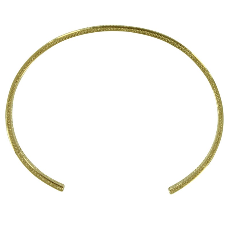 Bracelet Plaqué Or Demi Jonc Pointillés - vue 2