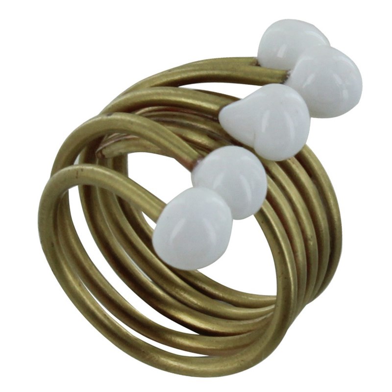 Bague Laiton Perles de Verre - Classics