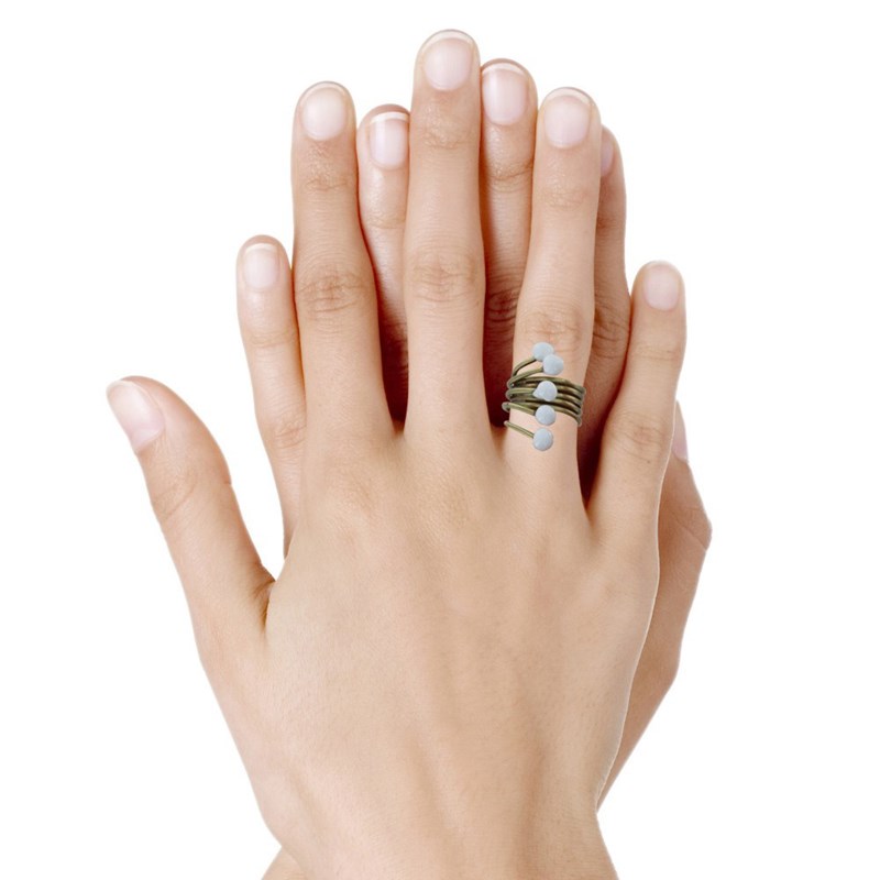 Bague Laiton Perles de Verre - Classics - vue 3