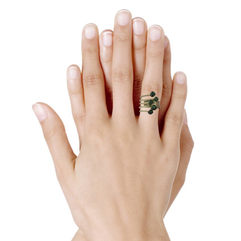 Bague Laiton Perles de Verre - Classics - vue 3