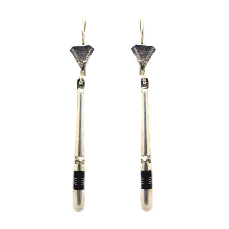 Boucles d'oreilles pilon argent tradition berbère - vue 2