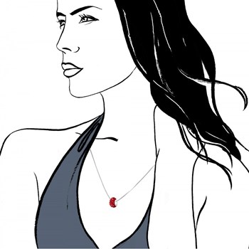 Necklace adorned with sparkling crystals